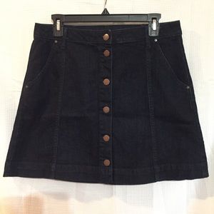 Button down jean skirt